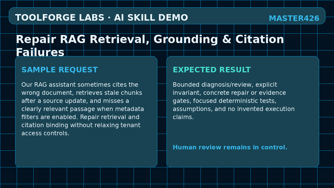 Repair RAG Retrieval, Grounding & Citation Failures screenshot 3