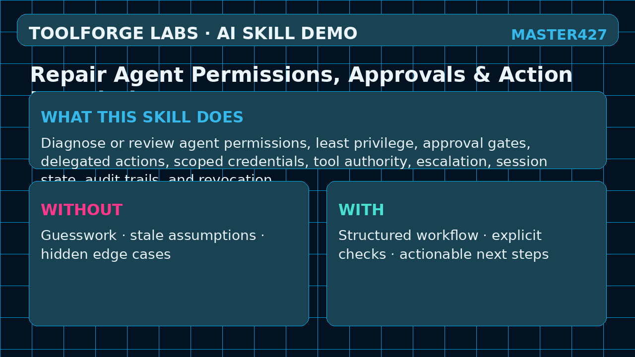 Repair Agent Permissions, Approvals & Action Boundaries screenshot 1