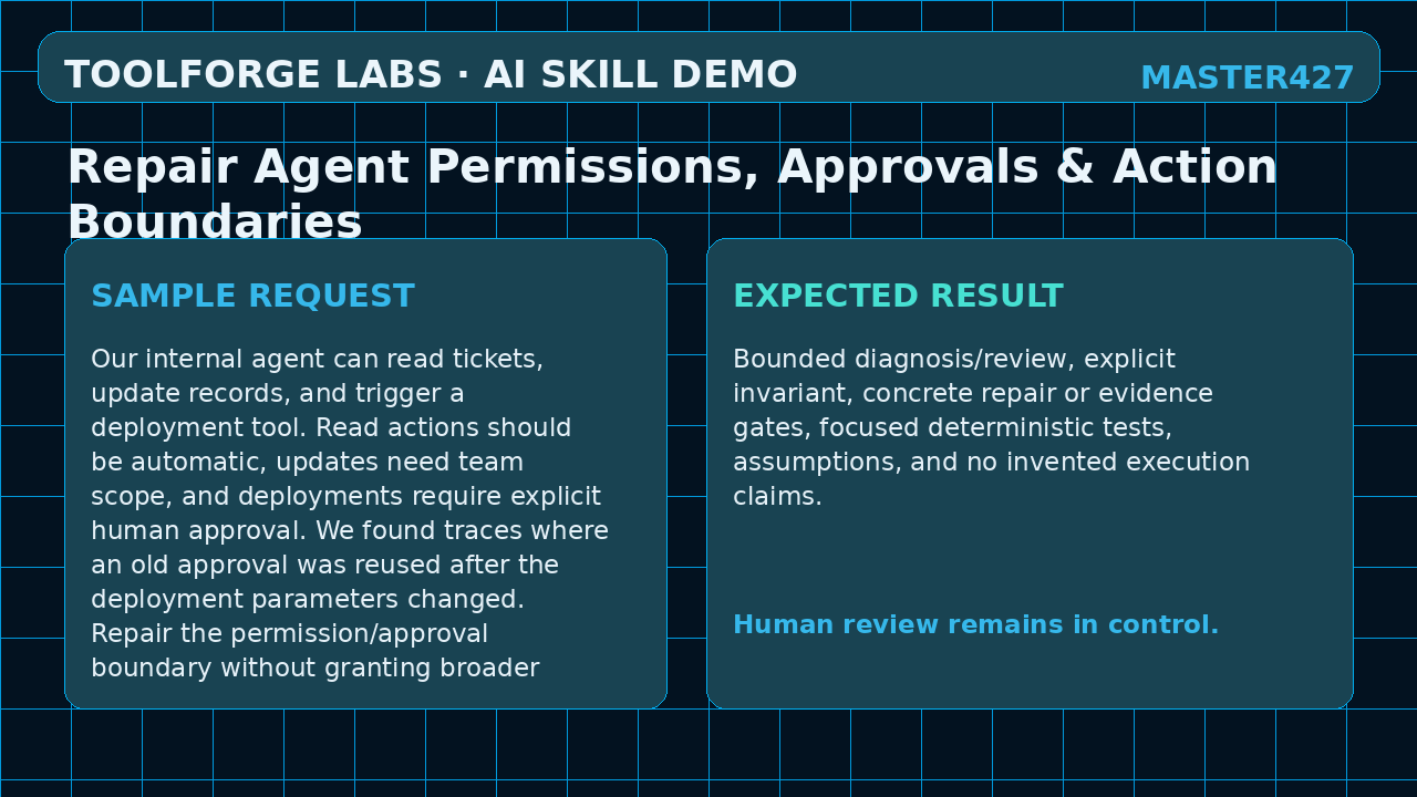 Repair Agent Permissions, Approvals & Action Boundaries screenshot 3