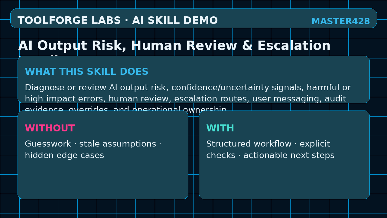 AI Output Risk, Human Review & Escalation Readiness screenshot 1