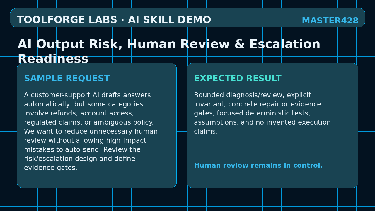 AI Output Risk, Human Review & Escalation Readiness screenshot 3