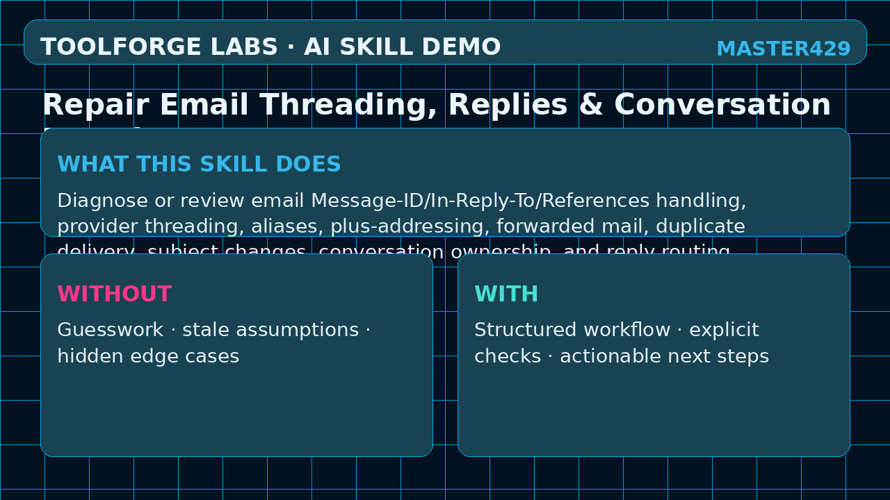 Repair Email Threading, Replies & Conversation Mapping screenshot 1