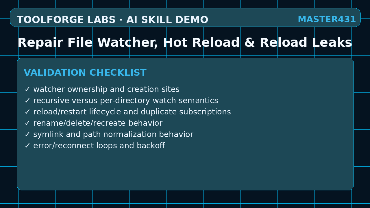 Repair File Watcher, Hot Reload & Reload Leaks screenshot 3