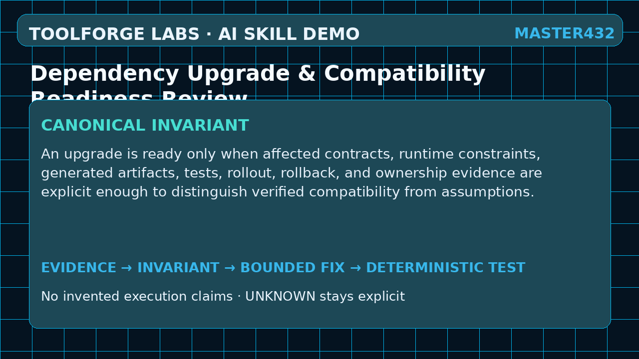 Dependency Upgrade & Compatibility Readiness Review screenshot 2
