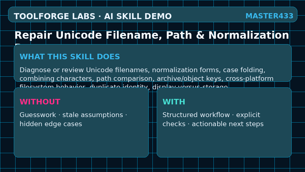 Repair Unicode Filename, Path & Normalization Bugs screenshot 1