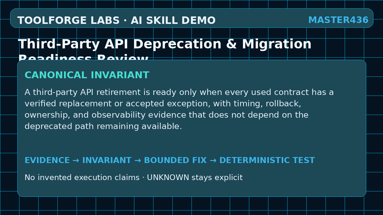 Third-Party API Deprecation & Migration Readiness Review screenshot 2