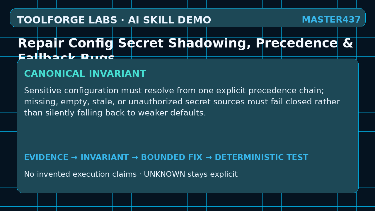 Repair Config Secret Shadowing, Precedence & Fallback Bugs screenshot 2