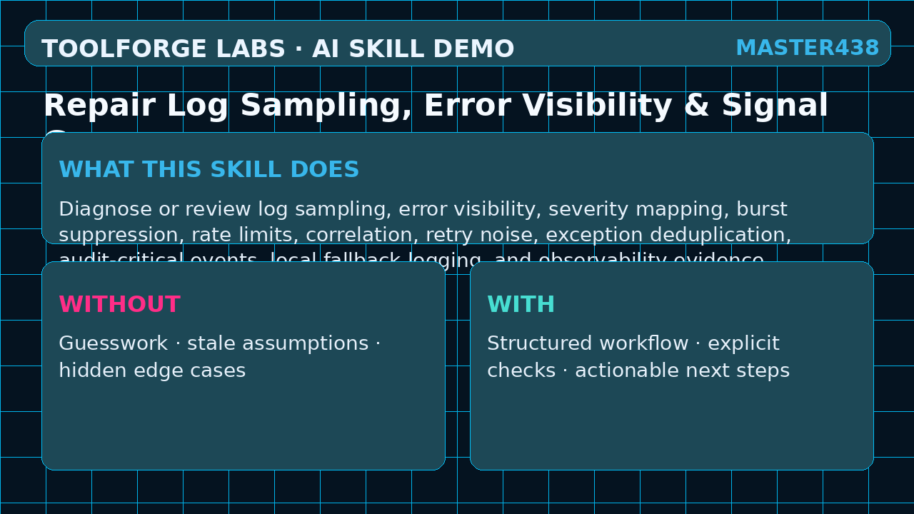 Repair Log Sampling, Error Visibility & Signal Gaps screenshot 1