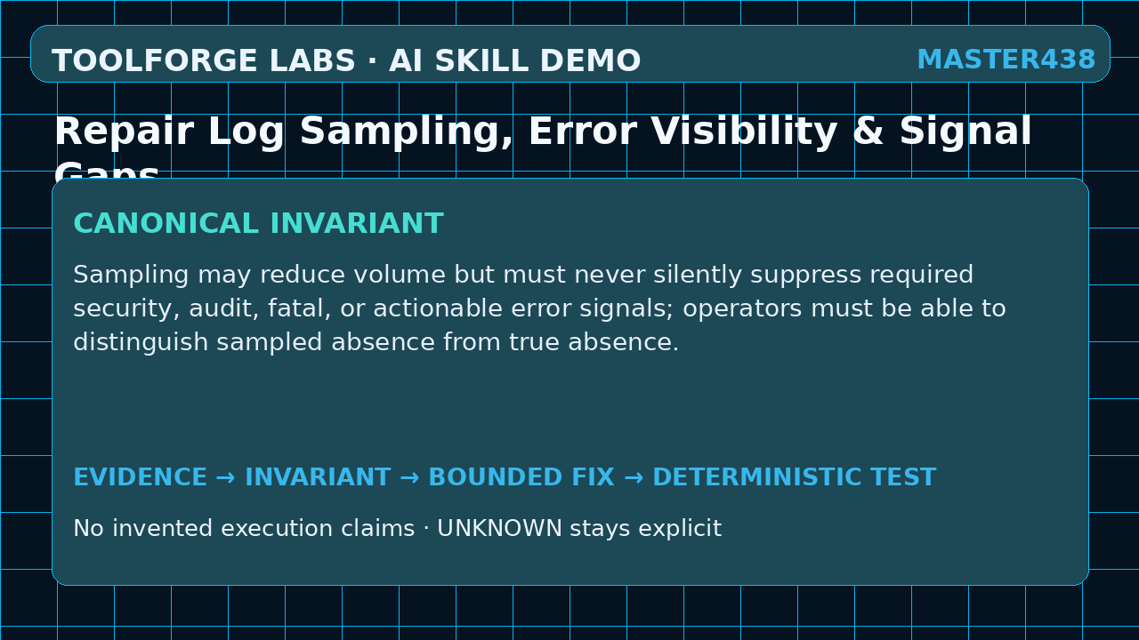 Repair Log Sampling, Error Visibility & Signal Gaps screenshot 2