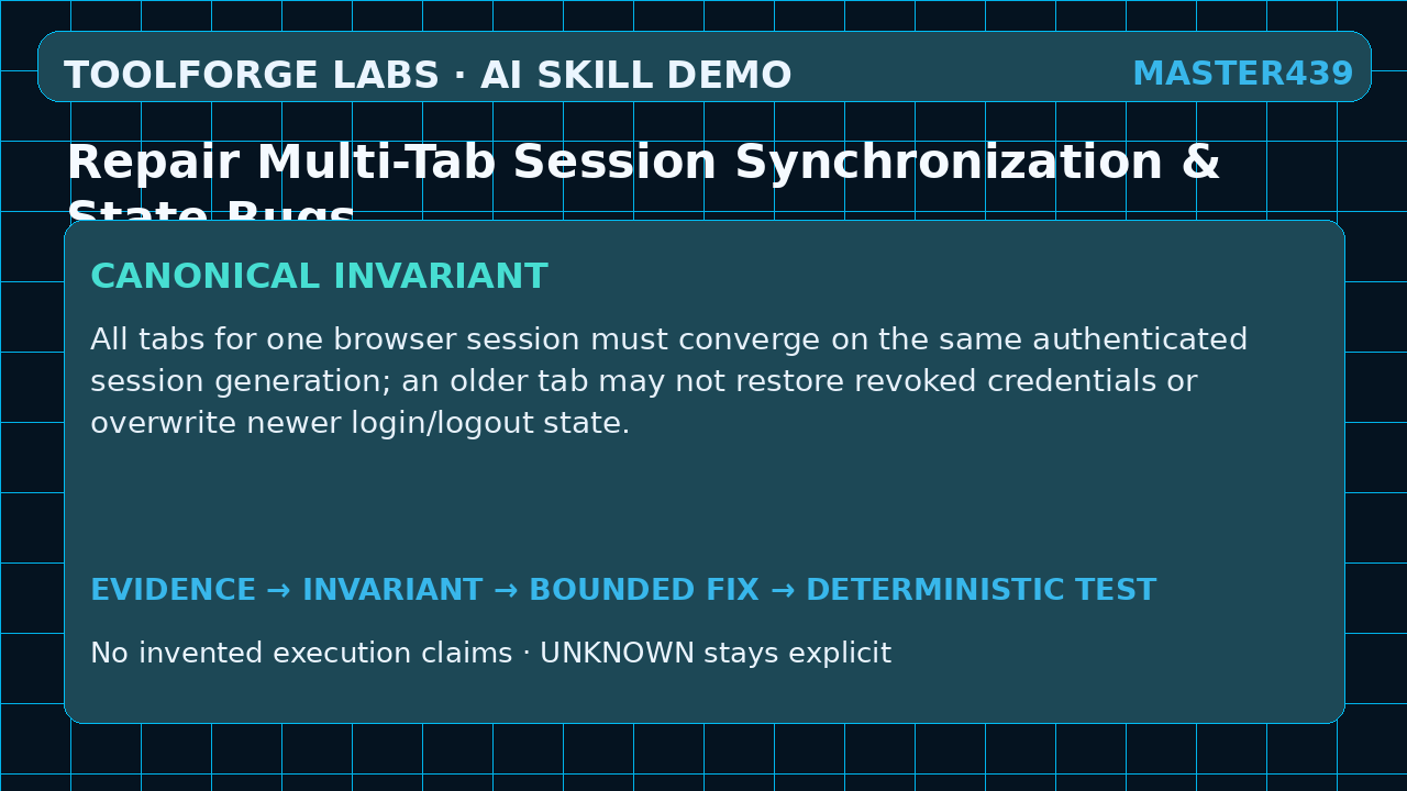 Repair Multi-Tab Session Synchronization & State Bugs screenshot 2