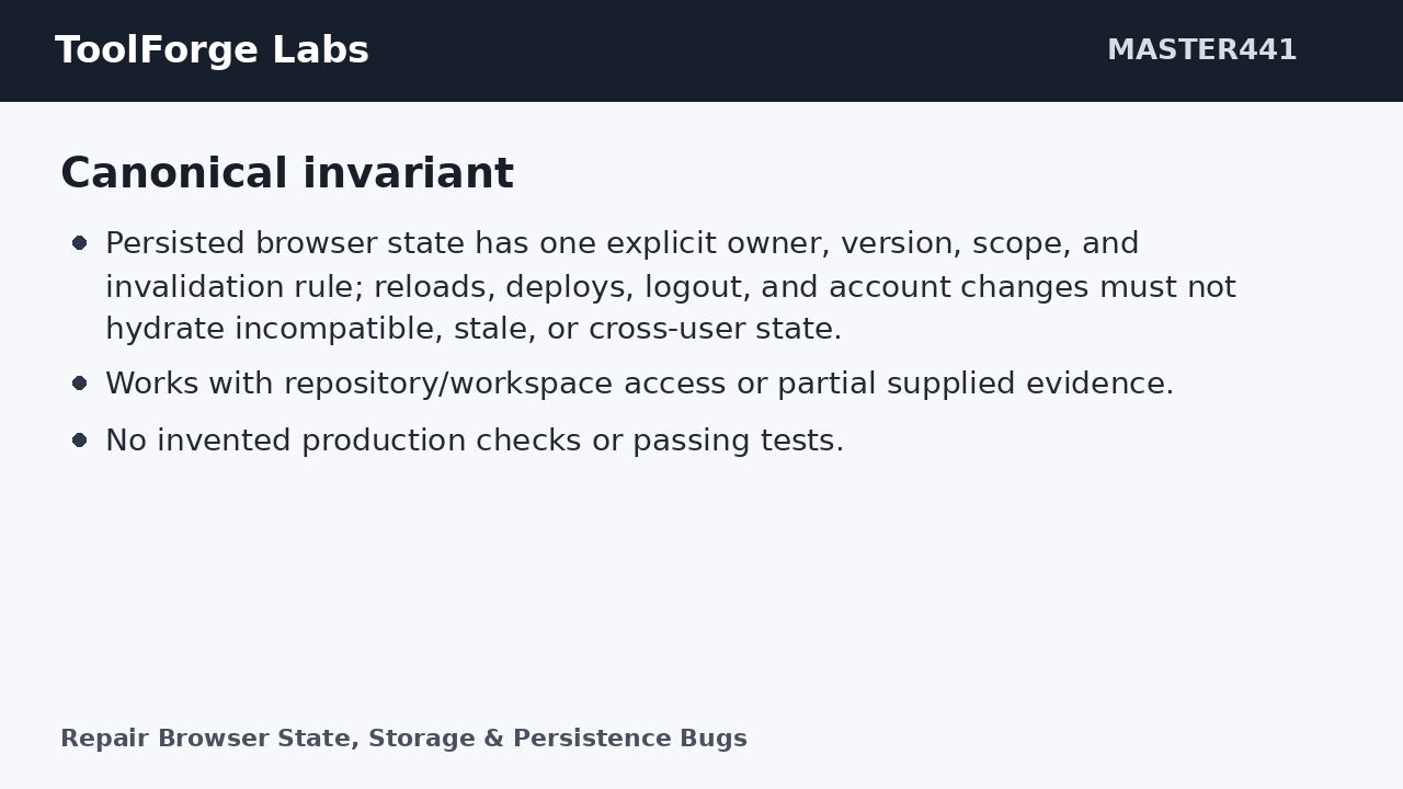Repair Browser State, Storage & Persistence Bugs screenshot 3