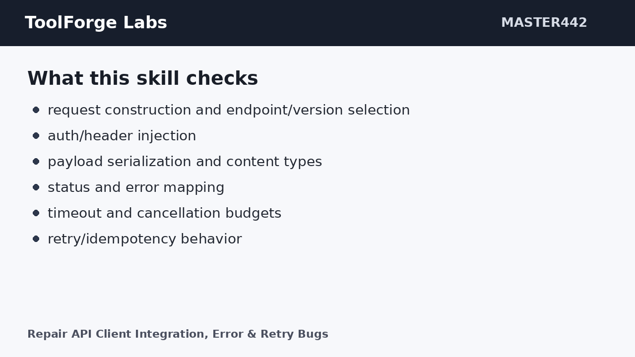 Repair API Client Integration, Error & Retry Bugs screenshot 1