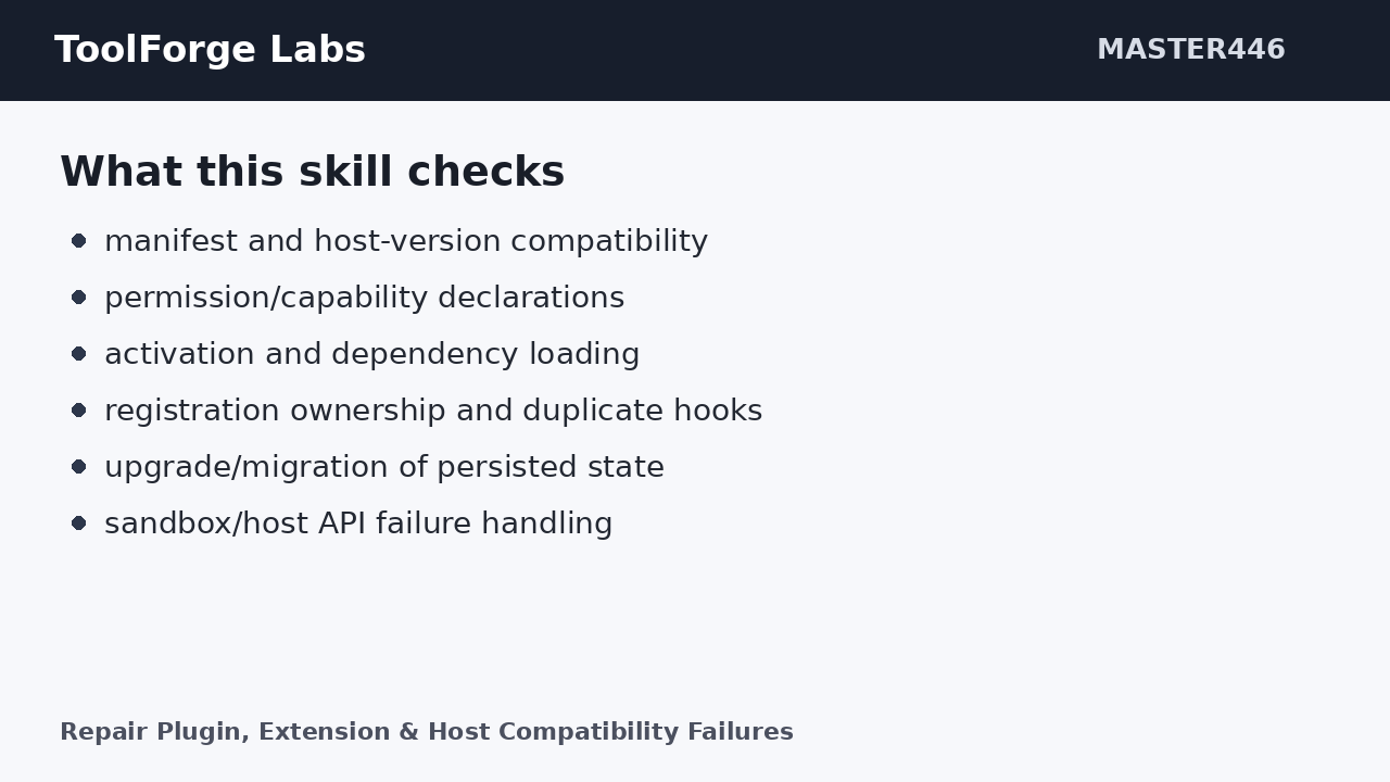 Repair Plugin, Extension & Host Compatibility Failures screenshot 1
