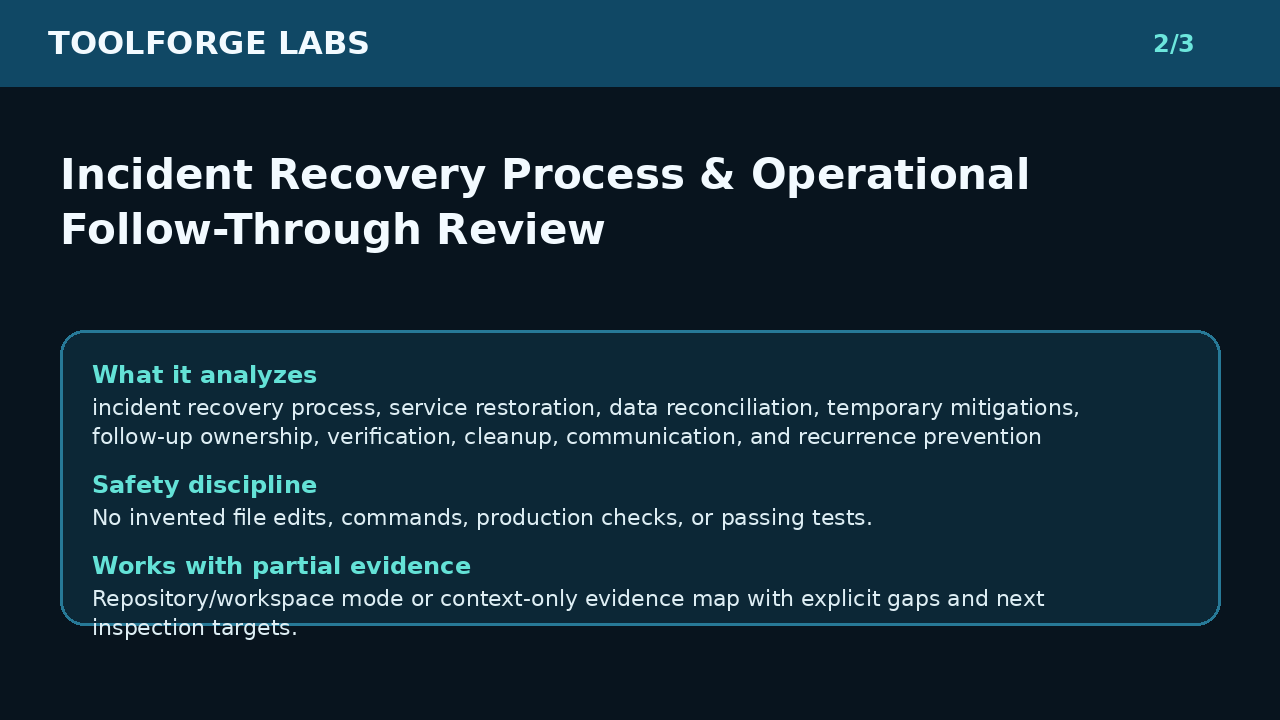 Incident Recovery & Operational Follow-Through Review screenshot 2
