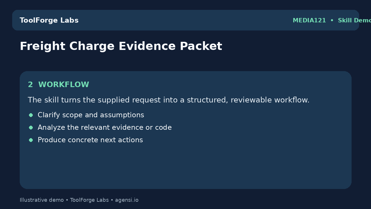 Freight Charge Evidence Packet screenshot 2