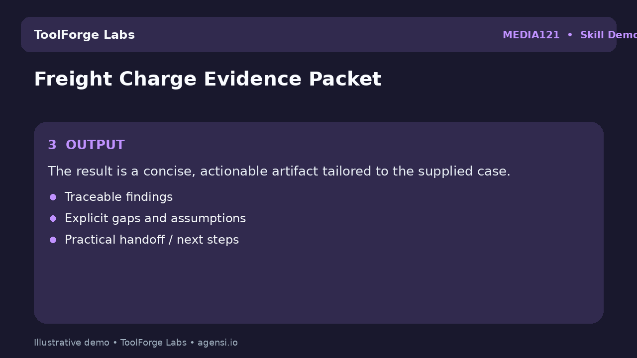 Freight Charge Evidence Packet screenshot 3