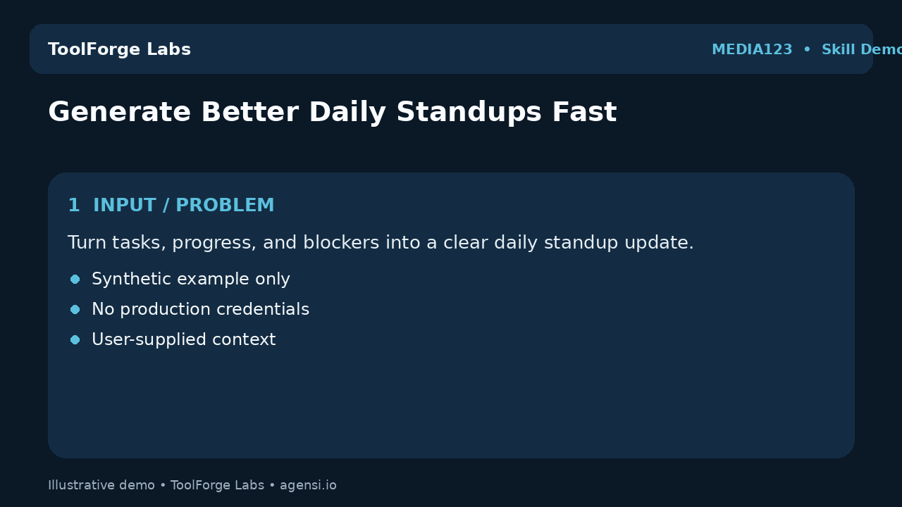Generate Better Daily Standups Fast screenshot 1