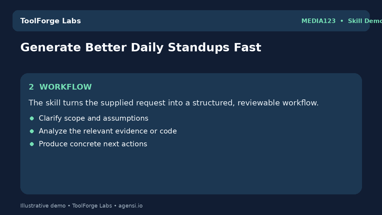 Generate Better Daily Standups Fast screenshot 2