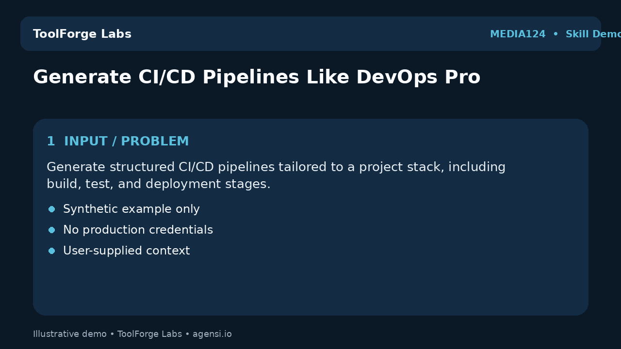 Generate CI/CD Pipelines Like DevOps Pro screenshot 1