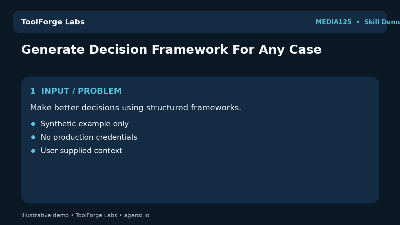Generate Decision Framework For Any Case screenshot 1