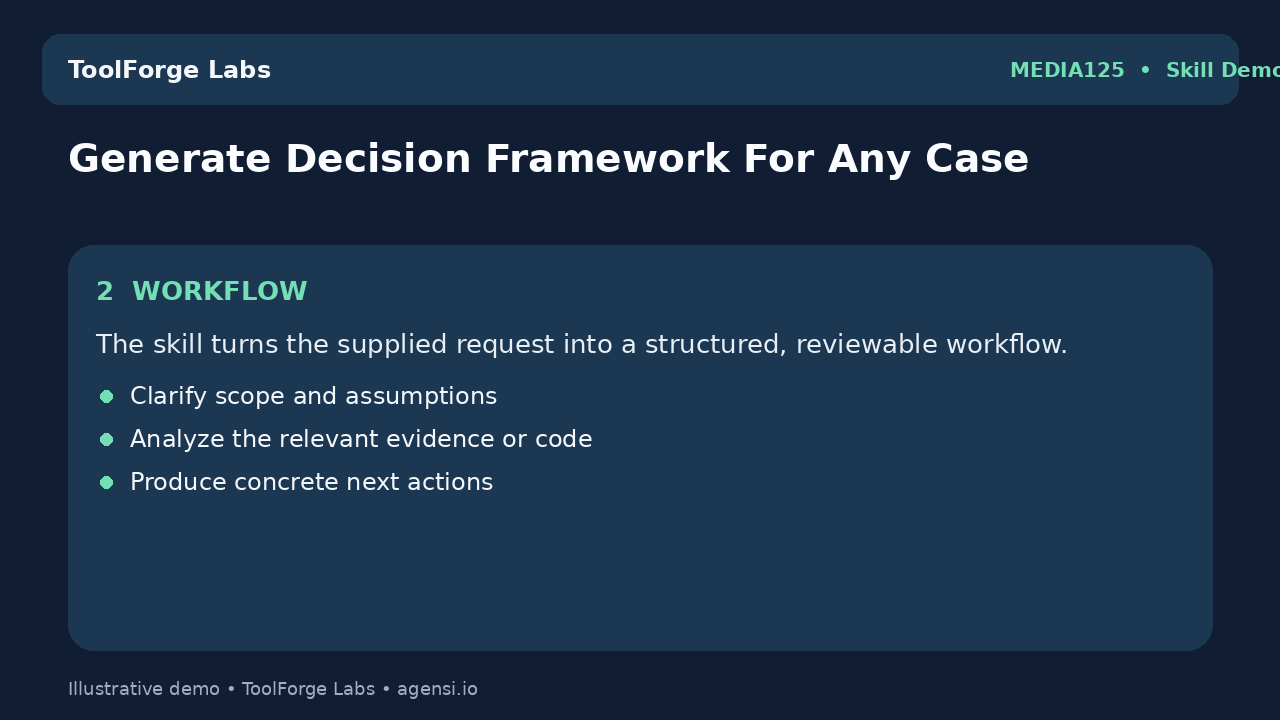 Generate Decision Framework For Any Case screenshot 2