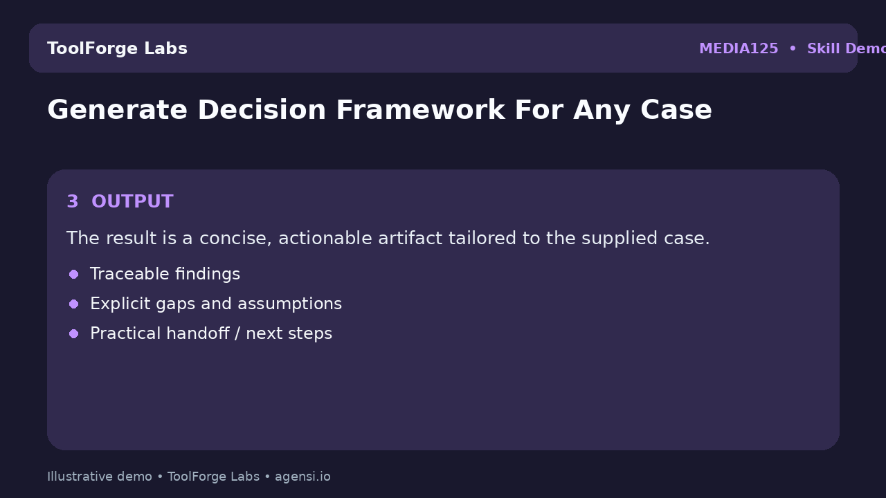 Generate Decision Framework For Any Case screenshot 3