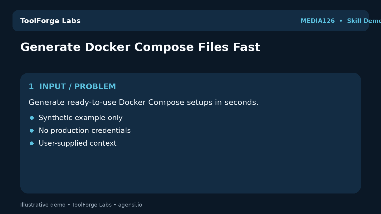 Generate Docker Compose Files Fast screenshot 1