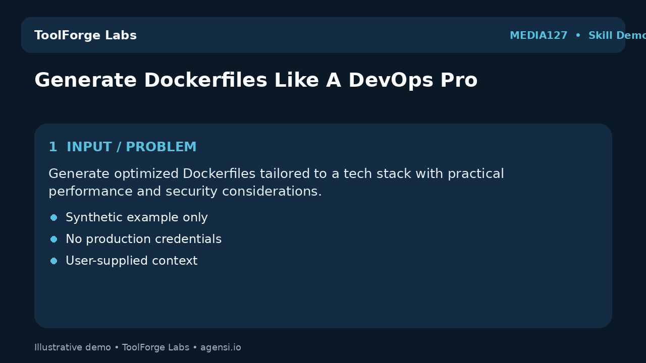 Generate Dockerfiles Like A DevOps Pro screenshot 1