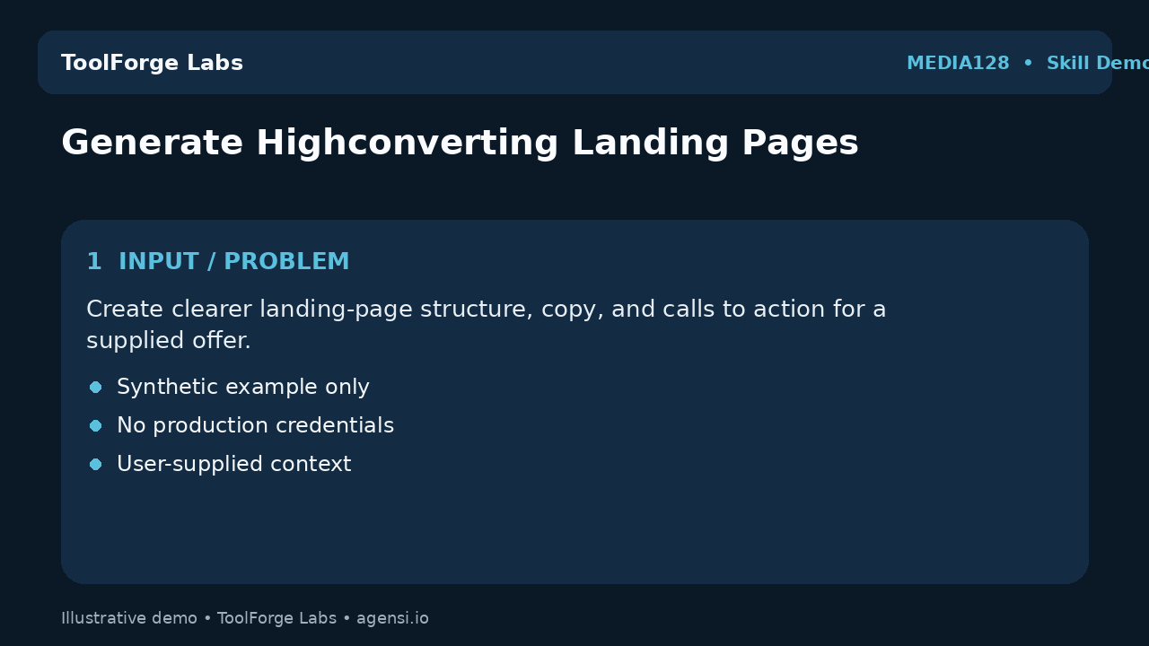 Generate Highconverting Landing Pages screenshot 1