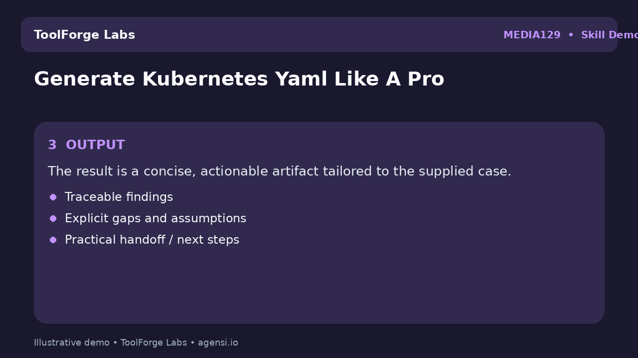 Generate Kubernetes Yaml Like A Pro screenshot 3