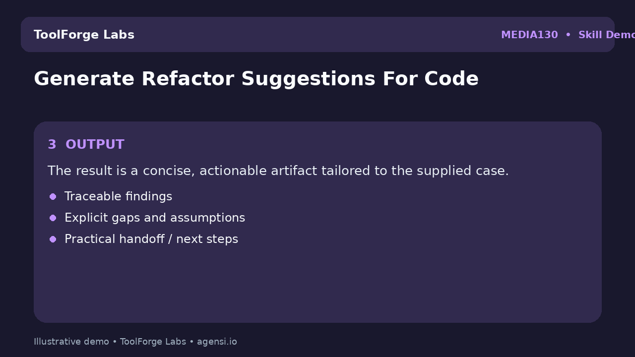 Generate Refactor Suggestions For Code screenshot 3