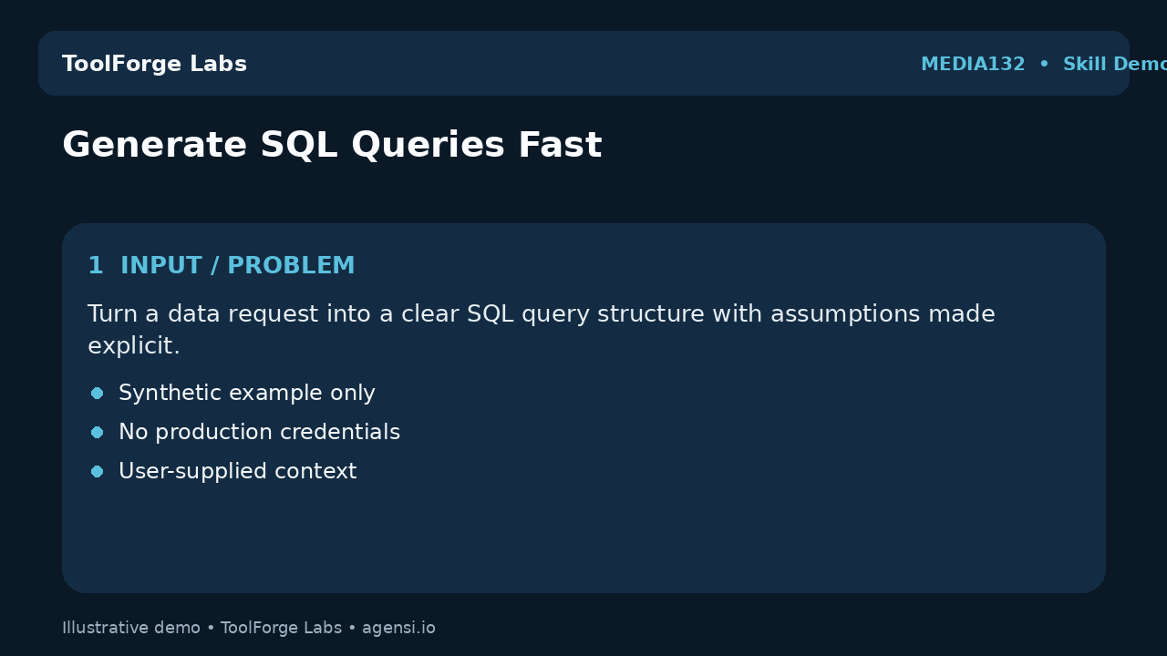 Generate SQL Queries Fast screenshot 1