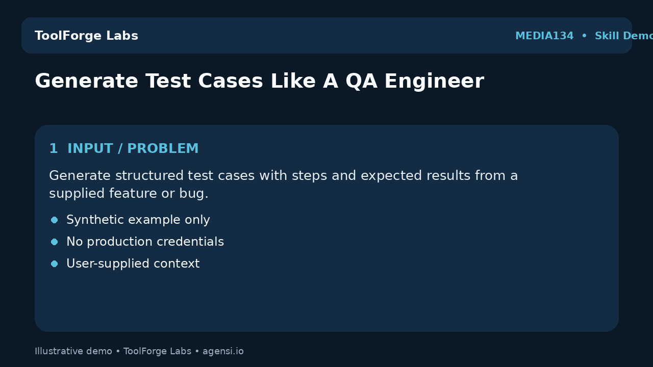 Generate Test Cases Like A QA Engineer screenshot 1