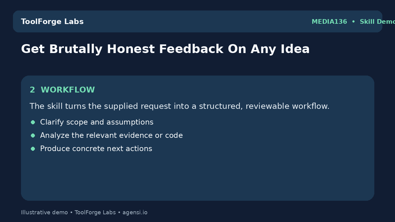 Get Brutally Honest Feedback On Any Idea screenshot 2