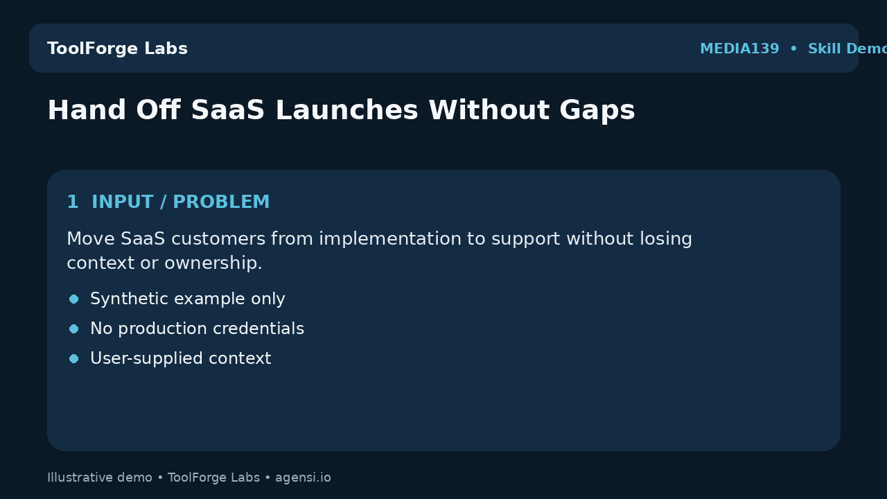 Hand Off SaaS Launches Without Gaps screenshot 1