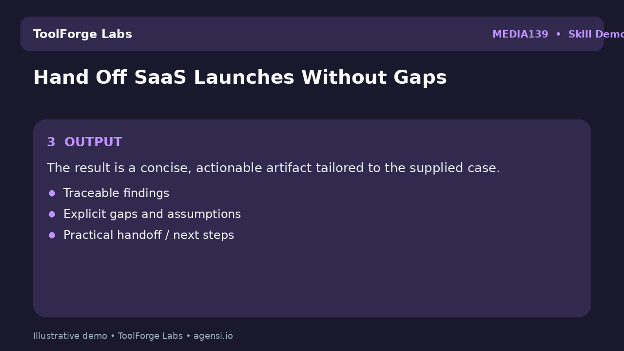 Hand Off SaaS Launches Without Gaps screenshot 3