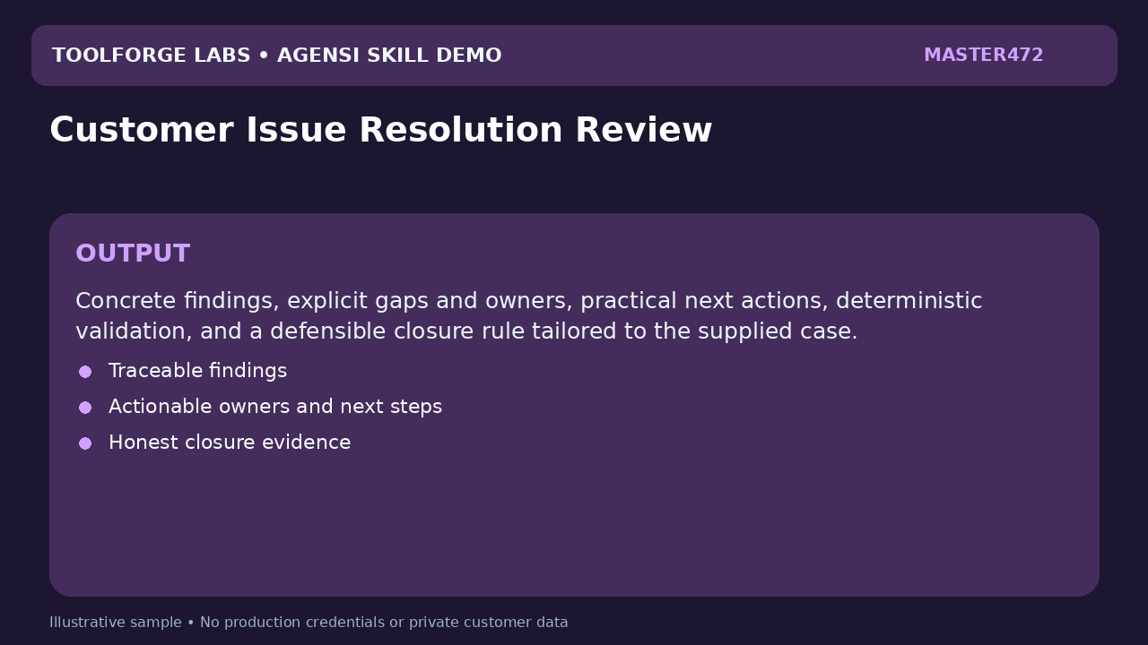Customer Issue Resolution Review screenshot 3
