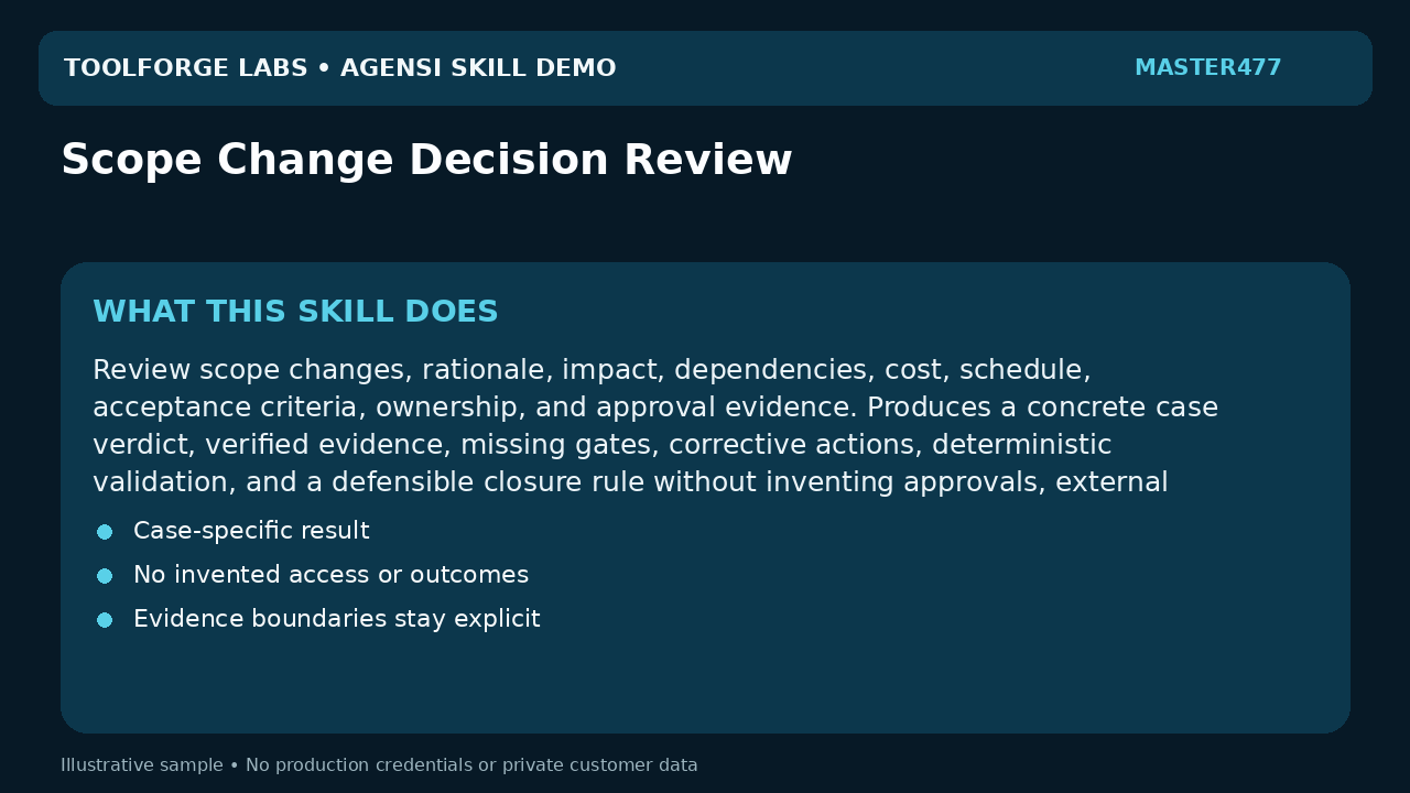 Scope Change Decision Review screenshot 1