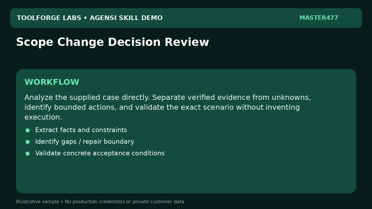 Scope Change Decision Review screenshot 2