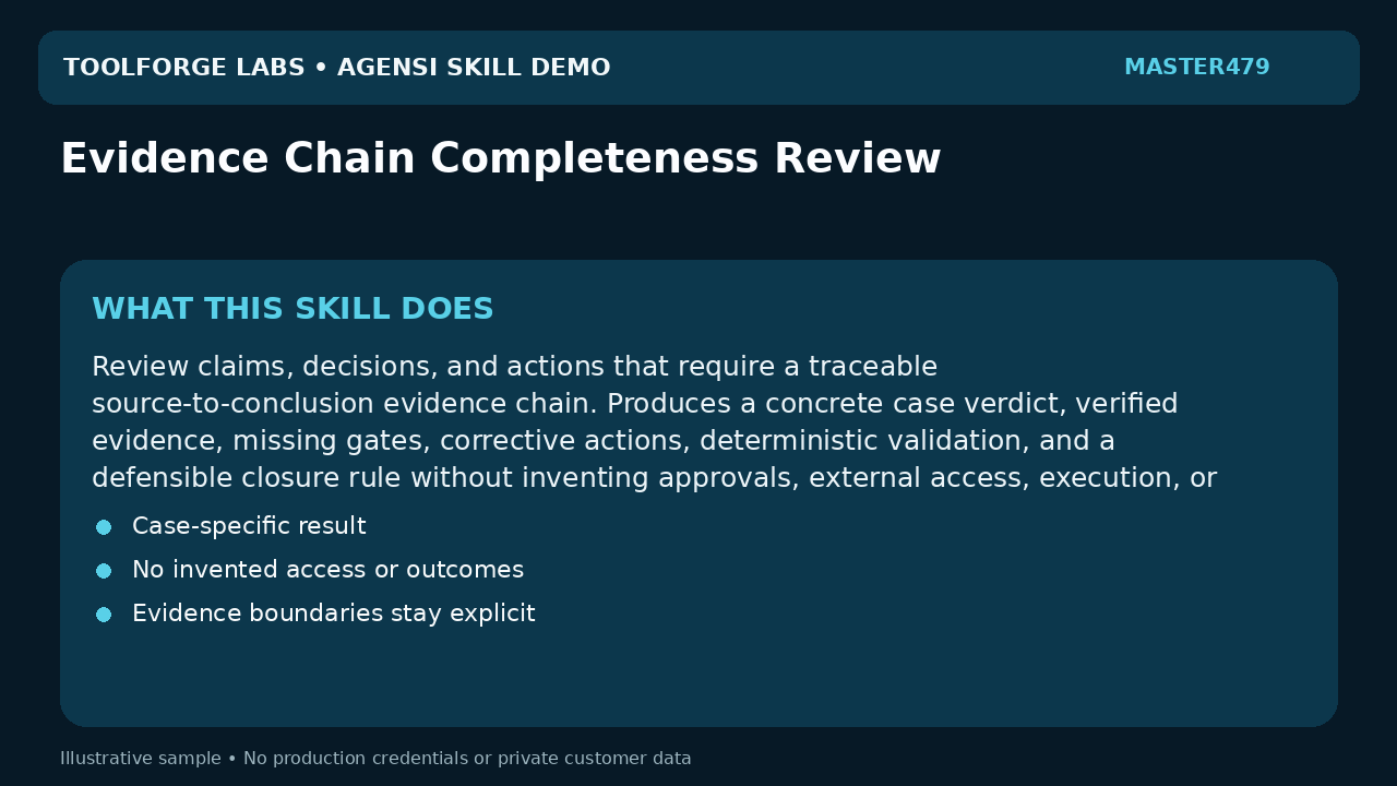 Evidence Chain Completeness Review screenshot 1