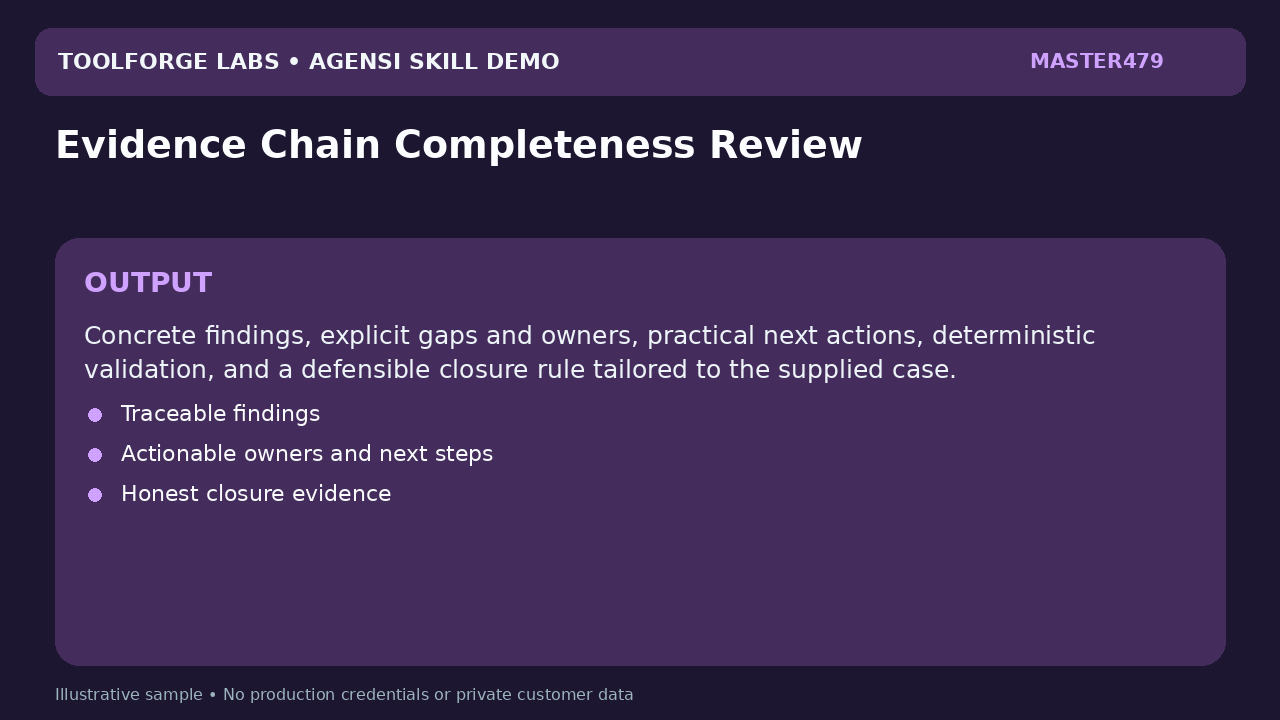 Evidence Chain Completeness Review screenshot 3