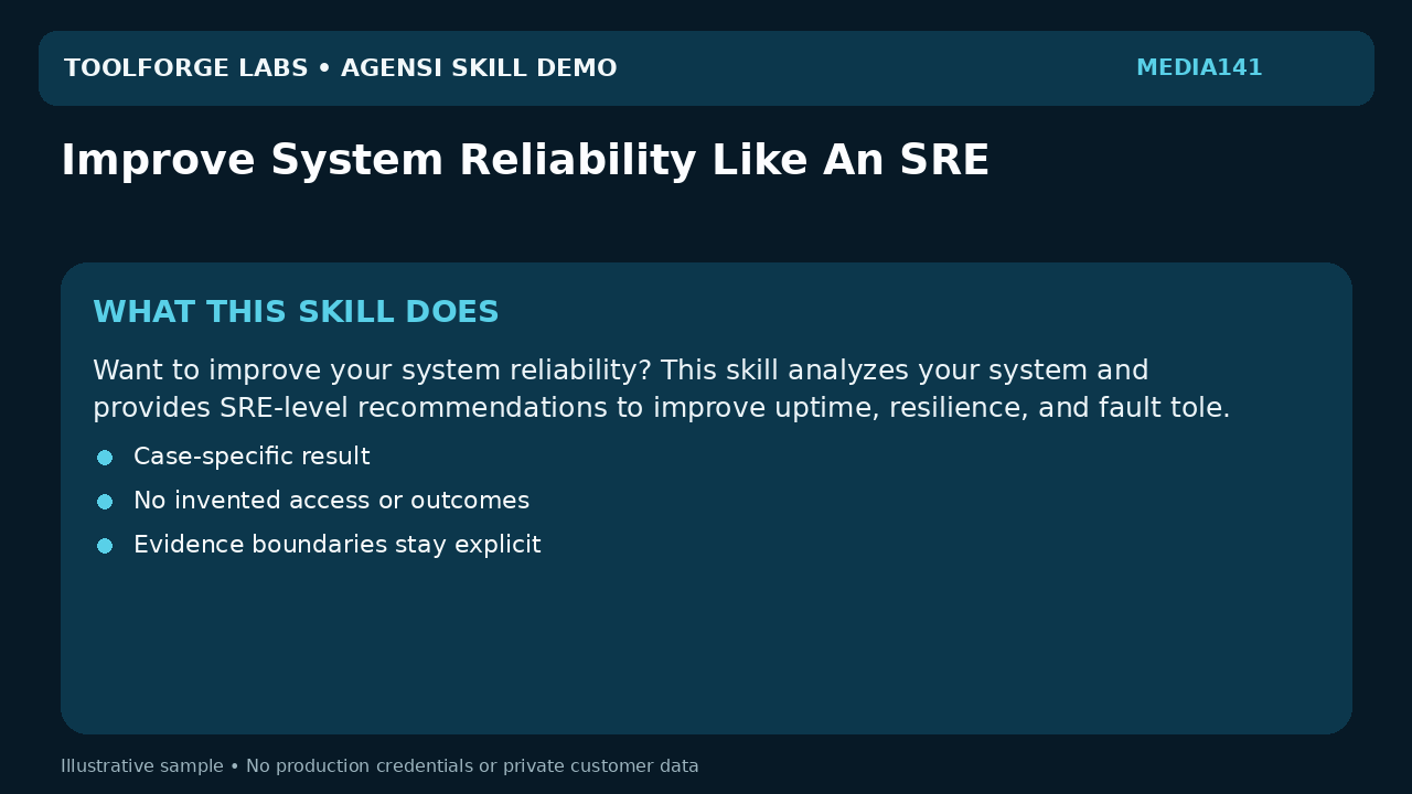 Improve System Reliability Like An SRE screenshot 1