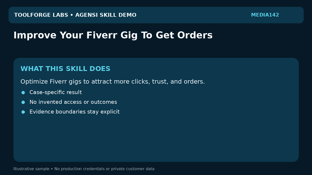 Improve Your Fiverr Gig To Get Orders screenshot 1