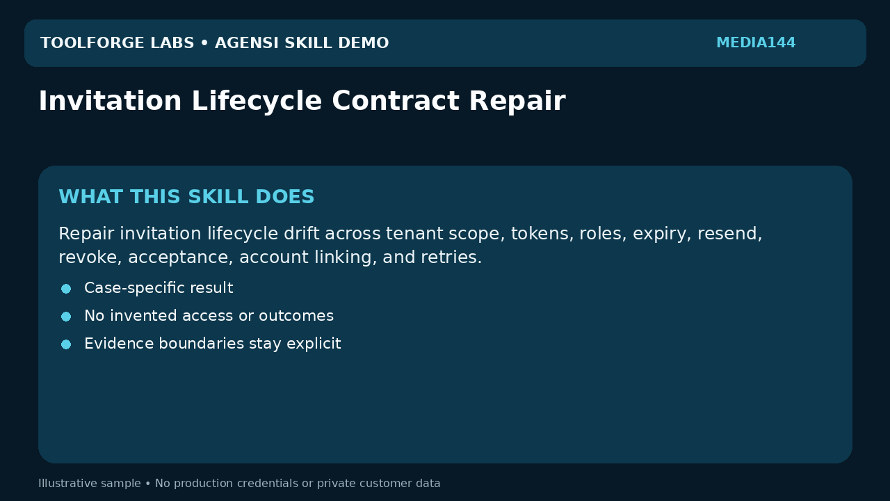 Invitation Lifecycle Contract Repair screenshot 1