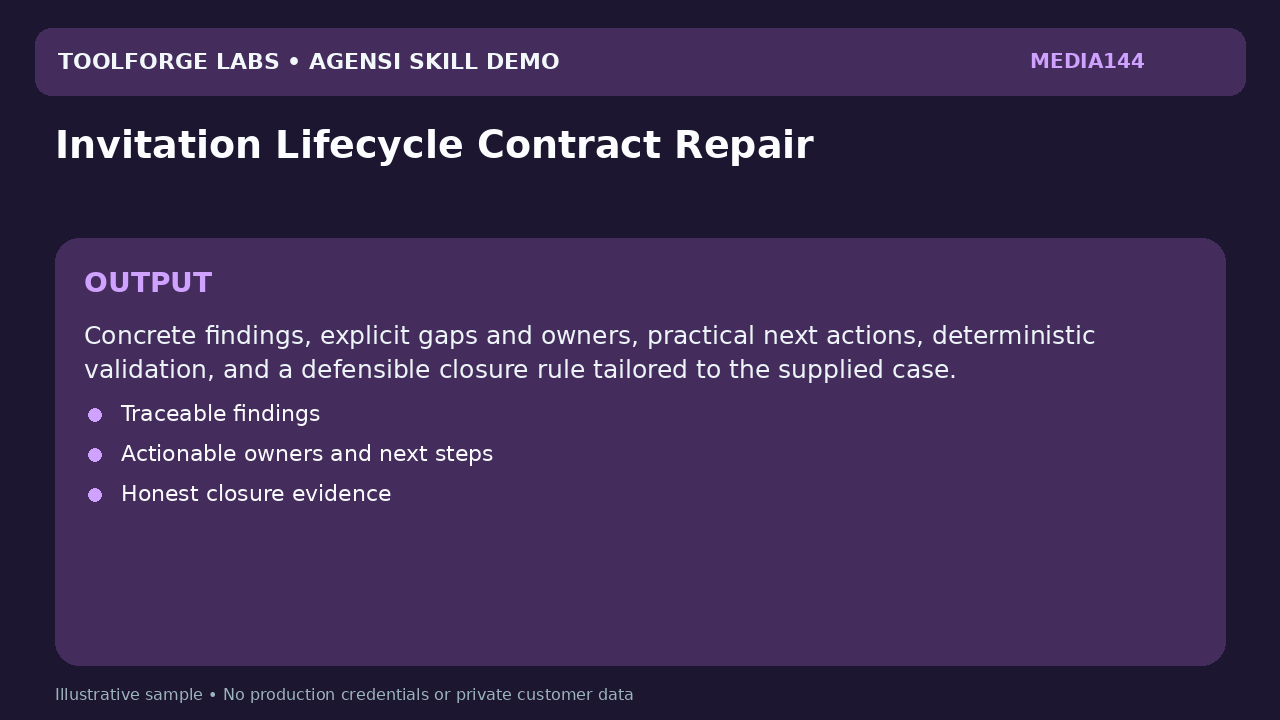 Invitation Lifecycle Contract Repair screenshot 3