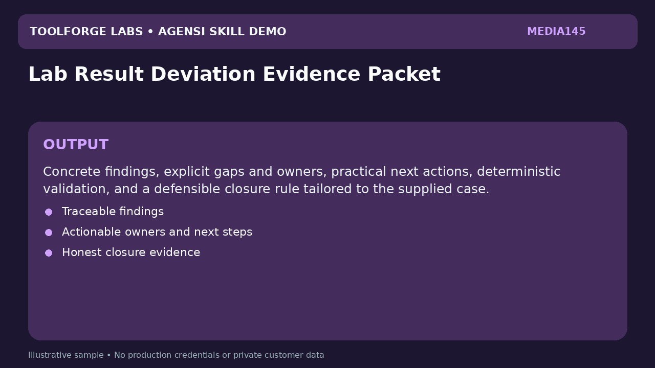Lab Result Deviation Evidence Packet screenshot 3