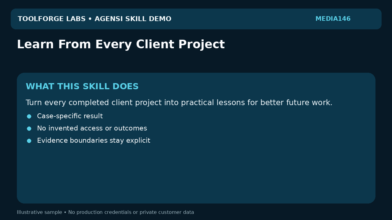 Learn From Every Client Project screenshot 1