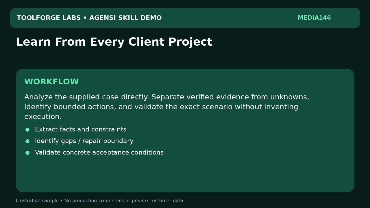 Learn From Every Client Project screenshot 2