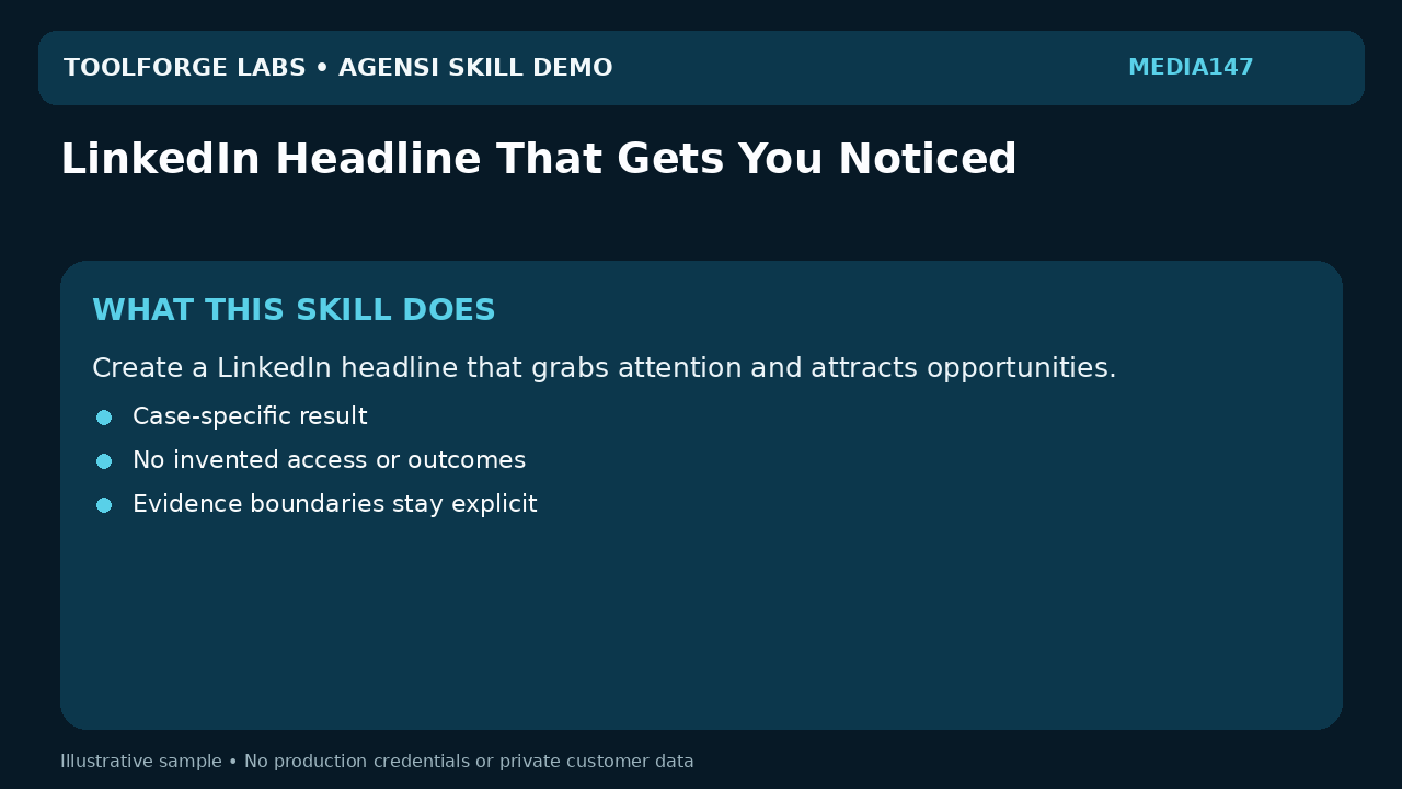 LinkedIn Headline That Gets You Noticed screenshot 1