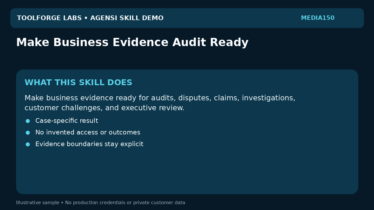 Make Business Evidence Audit Ready screenshot 1